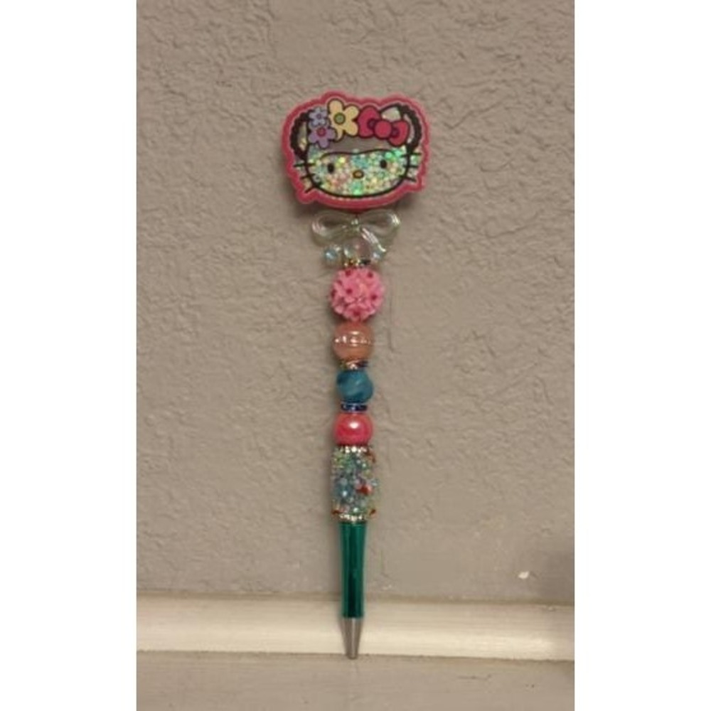 Hello Kitty Inspired Beaded Pen | Teacher Gift | Kawaii Office Supplies - Picture 2 of 2